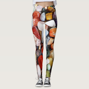 Veel prachtig gekleurde stenen leggings