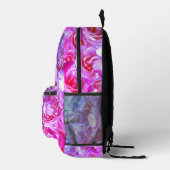 Veel prachtige bladen van roos bedrukte rugzak (Rechts)