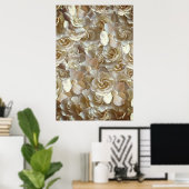 Veel prachtige bladen van roos poster (Thuiskantoor)