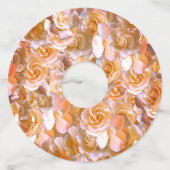 Veel prachtige bladen van roos wijnglaslabel (Voorkant)