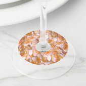 Veel prachtige bladen van roos wijnglaslabel (Dichtbij)