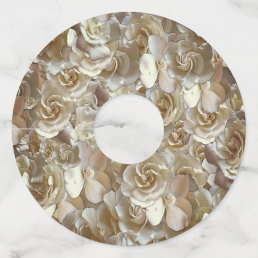 Veel prachtige bladen van roos wijnglaslabel (Voorkant)