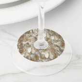 Veel prachtige bladen van roos wijnglaslabel (Dichtbij)