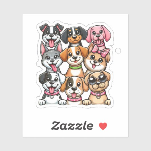 Veel Puppies Sticker (Vel)