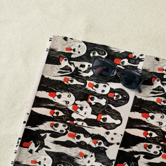 Veel pups strandlaken (In situ)