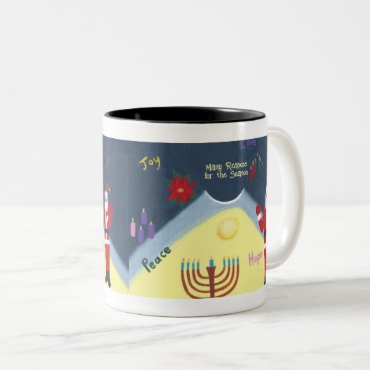 Veel redenen voor het seizoen, vakantie mokken (Voorkant rechts)