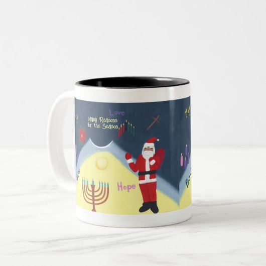 Veel redenen voor het seizoen, vakantie mokken (Voorkant links)