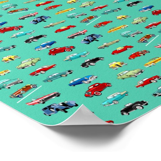 Veel Retro-auto's Poster (Hoek)