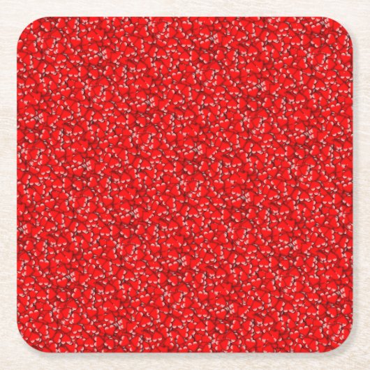 Veel rode harten Valentijn Love Heart Pattern Kartonnen Onderzetters (Voorkant)