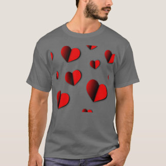 Veel rode harten Valentinex27s dag T-shirt