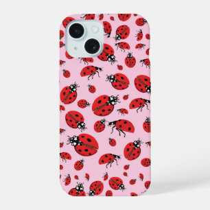 Veel Rode Lieveheersbeestjes Lucky Patroon Pastel  iPhone 15 Case