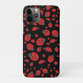 Veel rode lieveheersbeestjes Lucky Pattern Green Case-Mate iPhone Case (Achterkant)