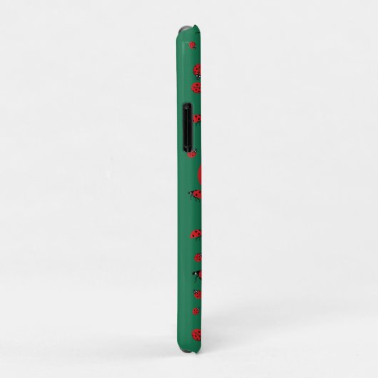 Veel rode lieveheersbeestjes Lucky Pattern Green Case-Mate iPhone Case (Achterkant/rechts)