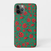 Veel rode lieveheersbeestjes Lucky Pattern Green Case-Mate iPhone Case (Achterkant)