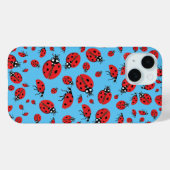 Veel rode lieveheersbeestjes Lucky Pattern Sky Blu Case-Mate iPhone Case (Achterkant (horizontaal))