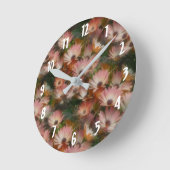 Veel Roze Afrikaanse Daisy Flowers Ronde Klok (Hoek)