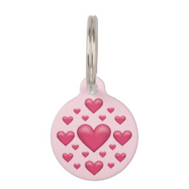 Veel Roze Harten Op Licht Roze & Info over Huisdie Huisdierpenning