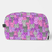 Veel Roze Katten Ontwerp Dopp Kit Bag Toilettasje (Voorkant)