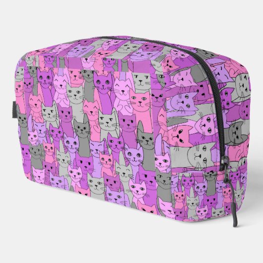 Veel Roze Katten Ontwerp Dopp Kit Bag Toilettasje (Rechterhoek)