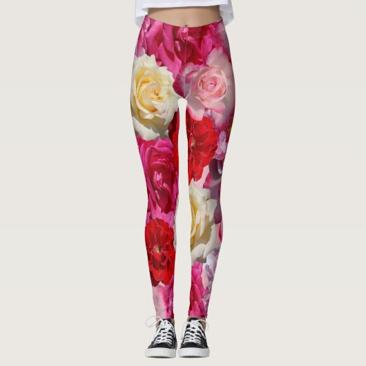 veel rozen leggings (Voorkant)