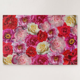 veel rozen puzzel legpuzzel