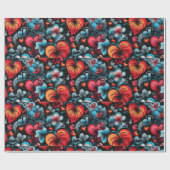 Veel Rozen Tattoo Harten Digitaal thema Cadeaupapier (Vlak)