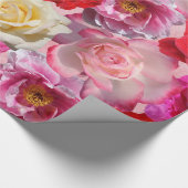 veel rozen verpakkingspapier cadeaupapier (Hoek)