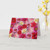 veel rozen wenskaart kaart (Gele Bloem)