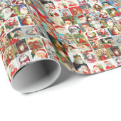 Veel  Santas Cadeaupapier (Rol Hoek)