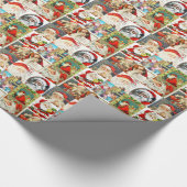 Veel  Santas uitgebreid Cadeaupapier (Hoek)