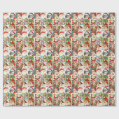 Veel  Santas uitgebreid Cadeaupapier (Vlak)