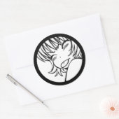 Veel - schattig anime - Kawaii >_< Ronde Sticker (Envelop)