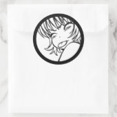 Veel - schattig anime - Kawaii >_< Ronde Sticker (Tas)