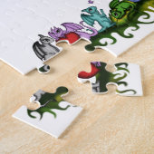 Veel schattige Dragons Legpuzzel (Zijkant)