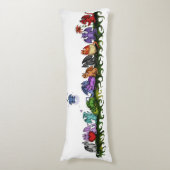 veel schattige dragons lichaamskussen (Voorkant Verticaal)