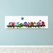 Veel schattige draken canvas (Insitu (Houten vloer))