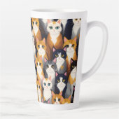 Veel schattige katten patroon latte mok (Rechts)
