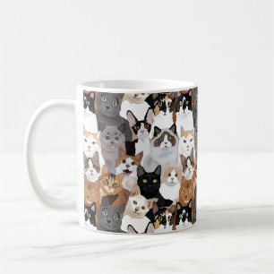 Veel Schattige kattenpatroon voor kattenliefhebber Koffiemok