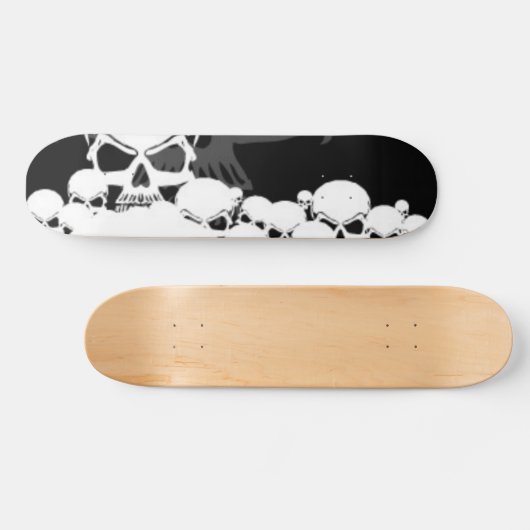 Veel schedels persoonlijk skateboard (Horizontaal)