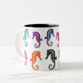 Veel Seapaarden Coffee-Mok Tweekleurige Koffiemok (Voorkant links)