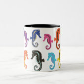 Veel Seapaarden Coffee-Mok Tweekleurige Koffiemok (Center)