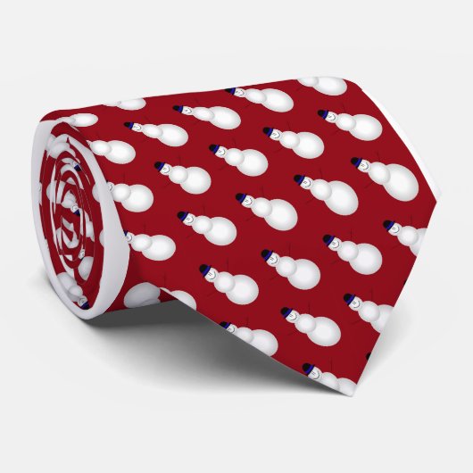 Veel Snowman-Stropdas in het rood Stropdas (Opgerold)