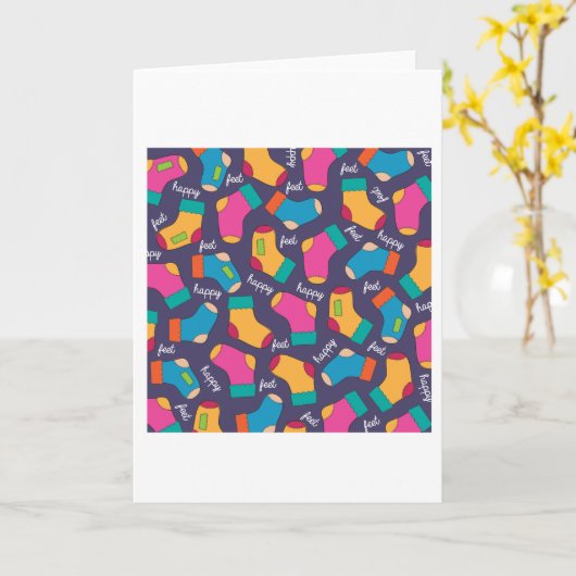 Veel Sokken Wenskaarten Kaart (Gele Bloem)