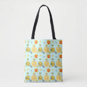 "Veel soorten grappige emoji op Lightsky achtergro Tote Bag (Voorkant)