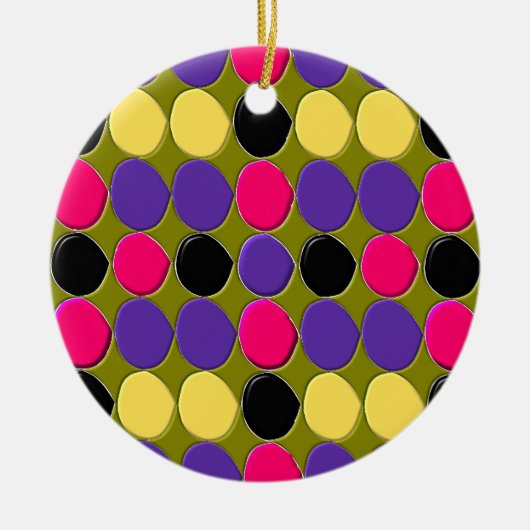 Veel Spots Pendant Keramisch Ornament (Voorkant)