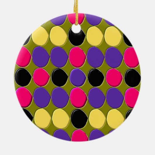 Veel Spots Pendant Keramisch Ornament (Achterkant)