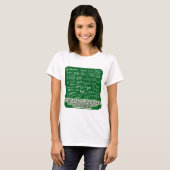 Veel stemmingswisselingen krijtbord slogan t-shirt (Voorkant volledig)