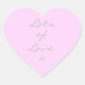 Veel Stickers van het liefdeshart Pastel Roze (Voorkant)