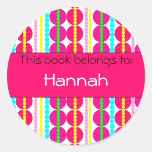 Veel Stippen! Boekenlabel Ronde Sticker