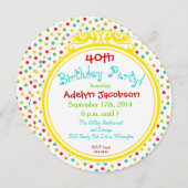 Veel Stippen - uitnodiging rond de geboorte (Voorkant / Achterkant)